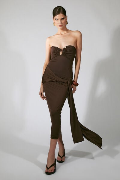 Laverne Strapless Midi Dress