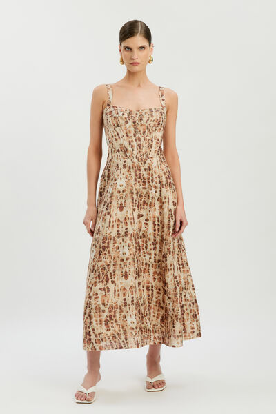 Lilah Corset Midi Dress