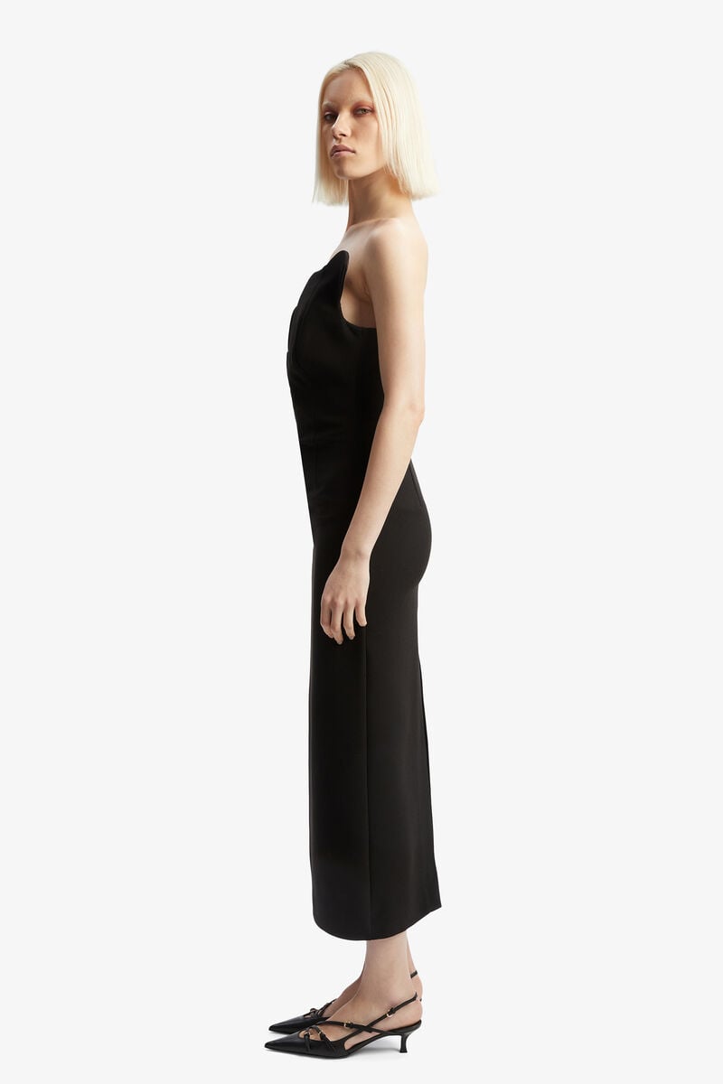 ROSALYN MIDI DRESS in colour BLACK