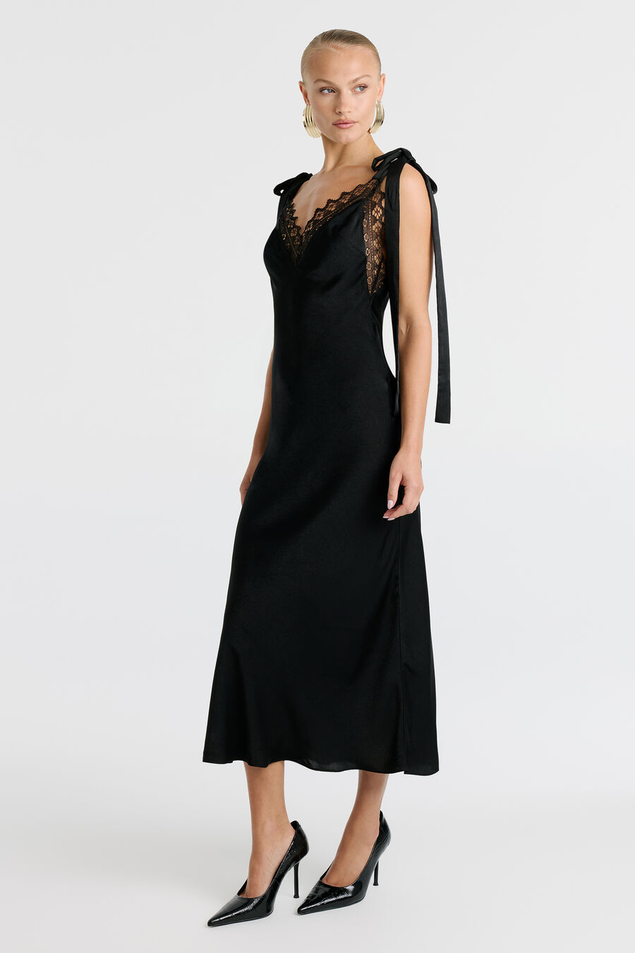 Lydia Tie Strap Midi Dress