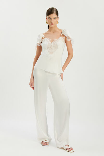 Devin Mid Rise Satin Pant