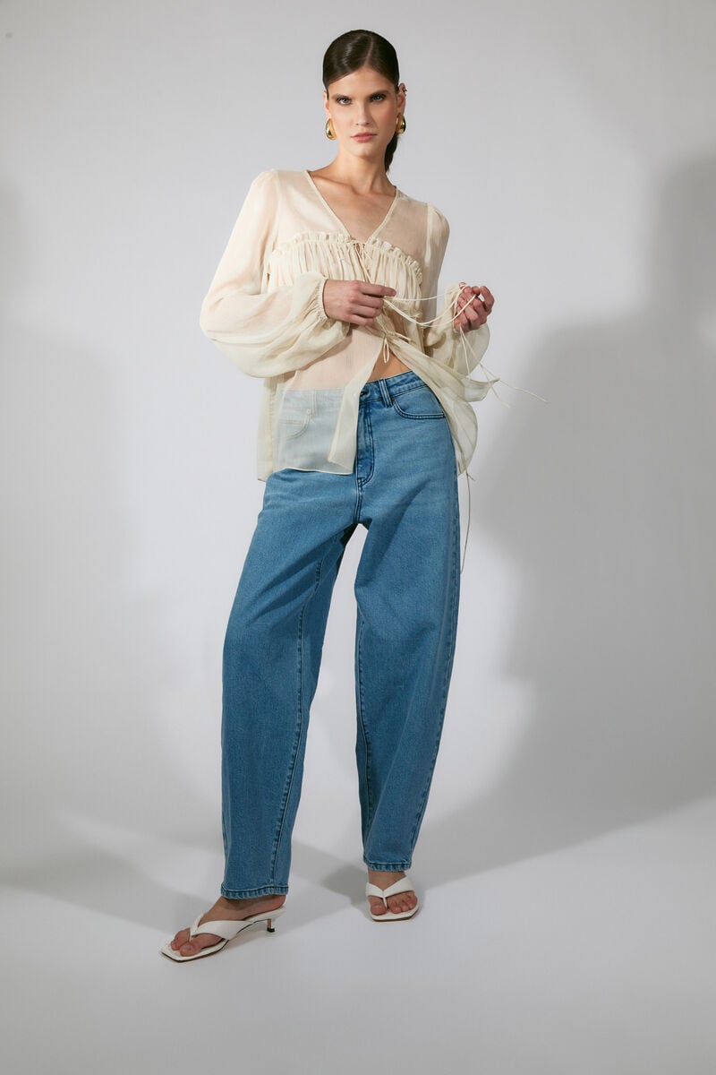 DELPHINA BARREL LEG JEAN in colour Vintage