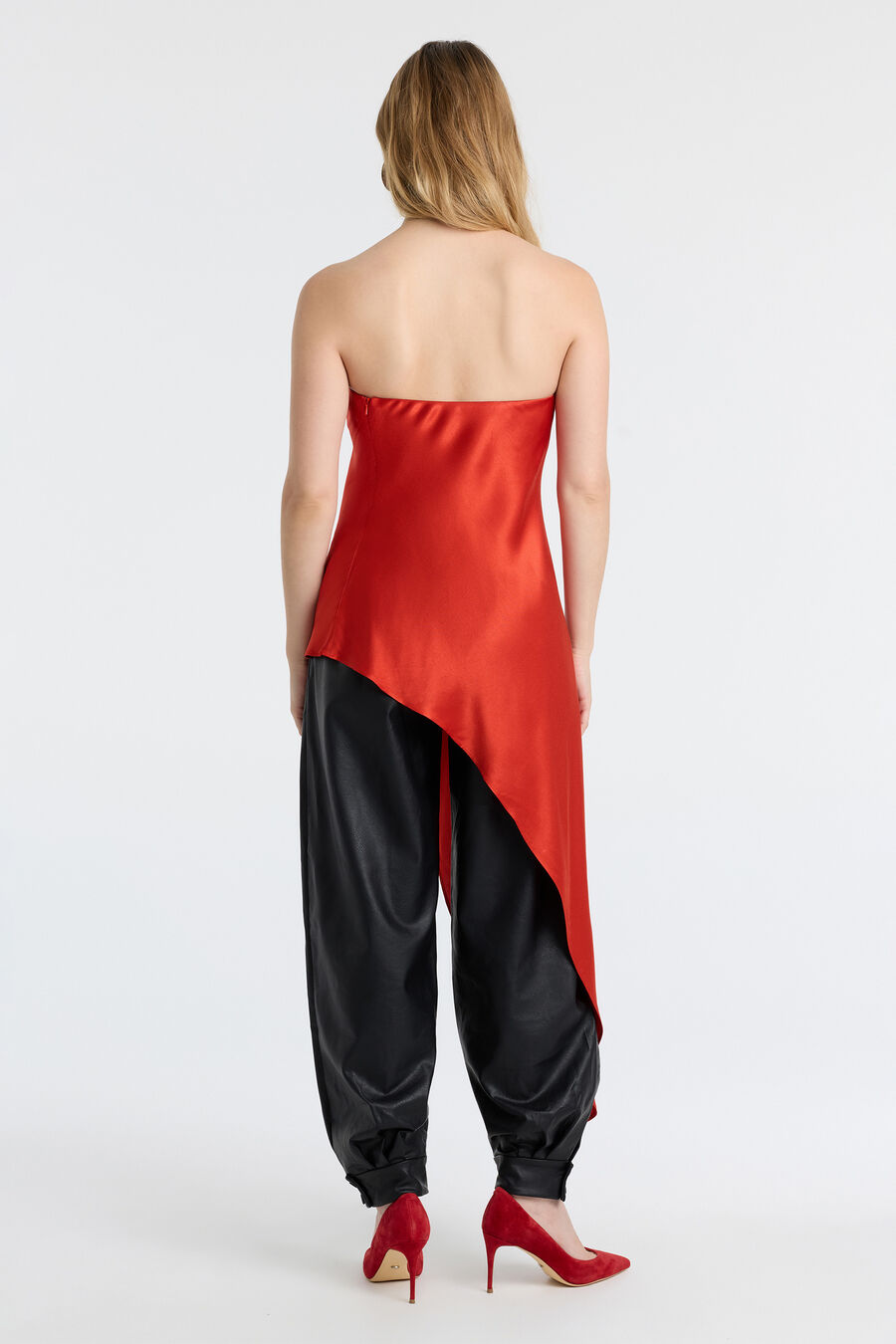 Alita Strapless Satin Tunic