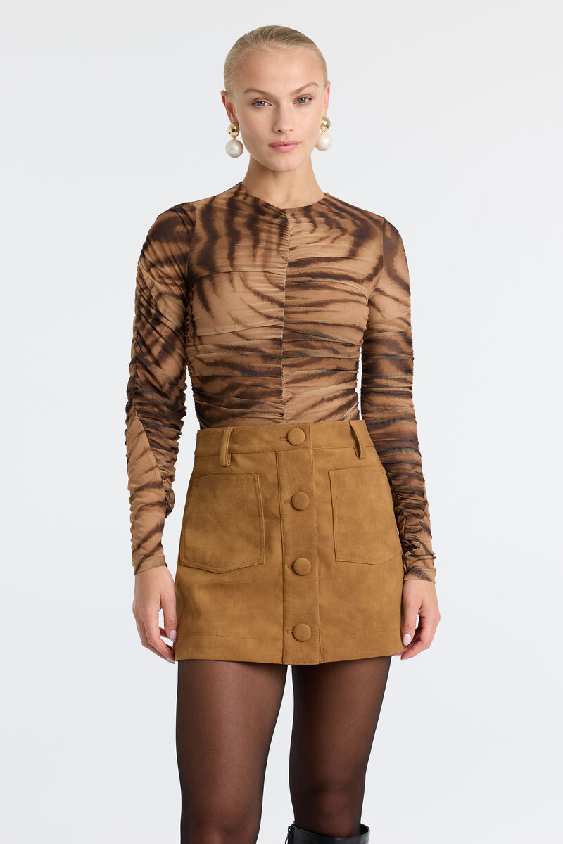 BREA LONG SLEEVE BODYSUIT in colour Animal Print