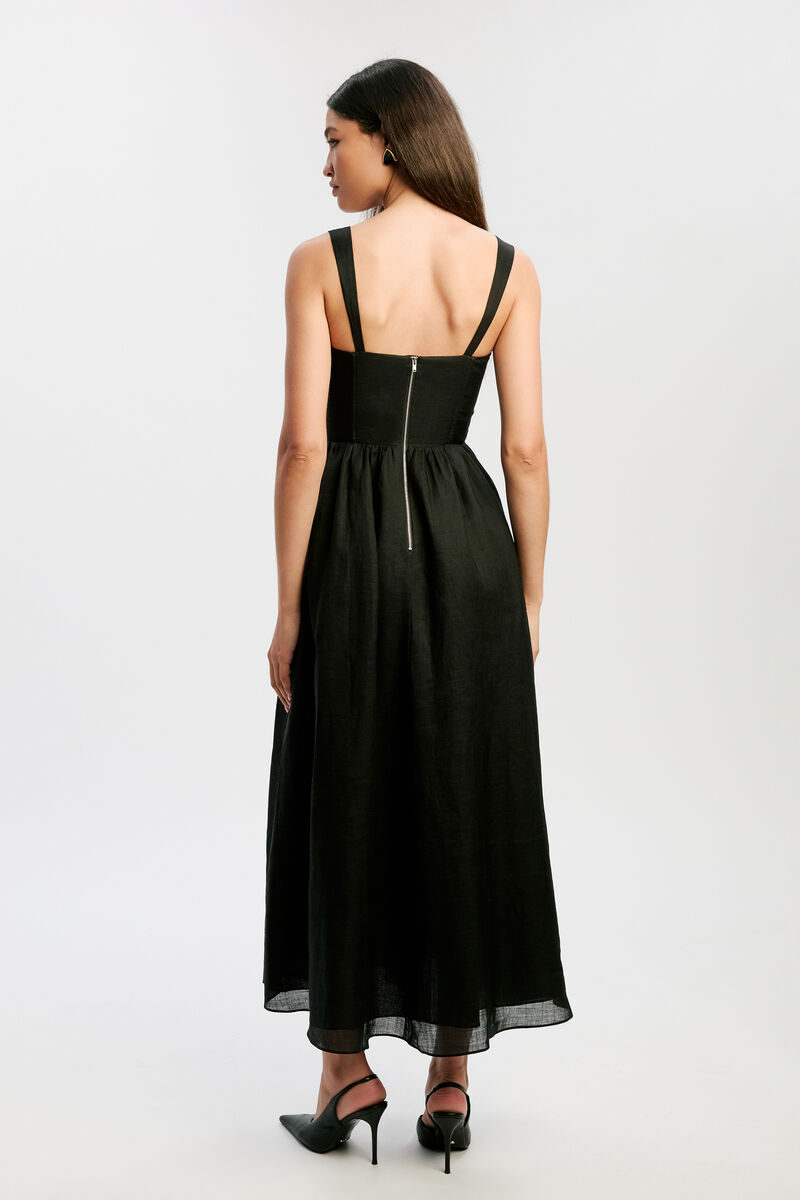 ESRA MIDI DRESS in colour BLACK