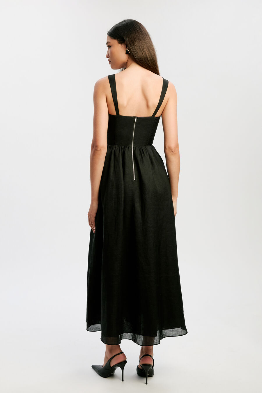 ESRA MIDI DRESS in colour BLACK
