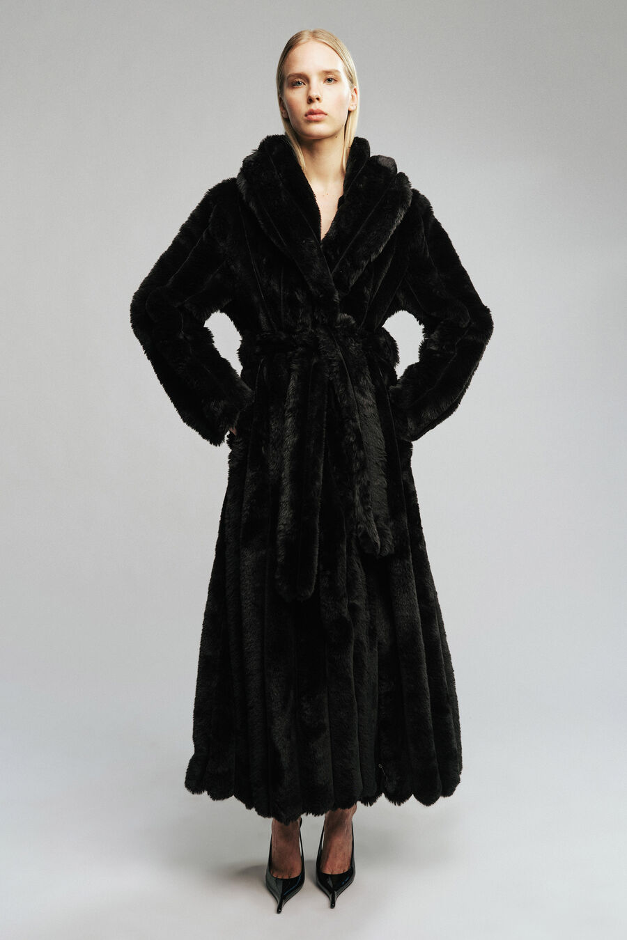 Marta Faux Fur Longline Coat