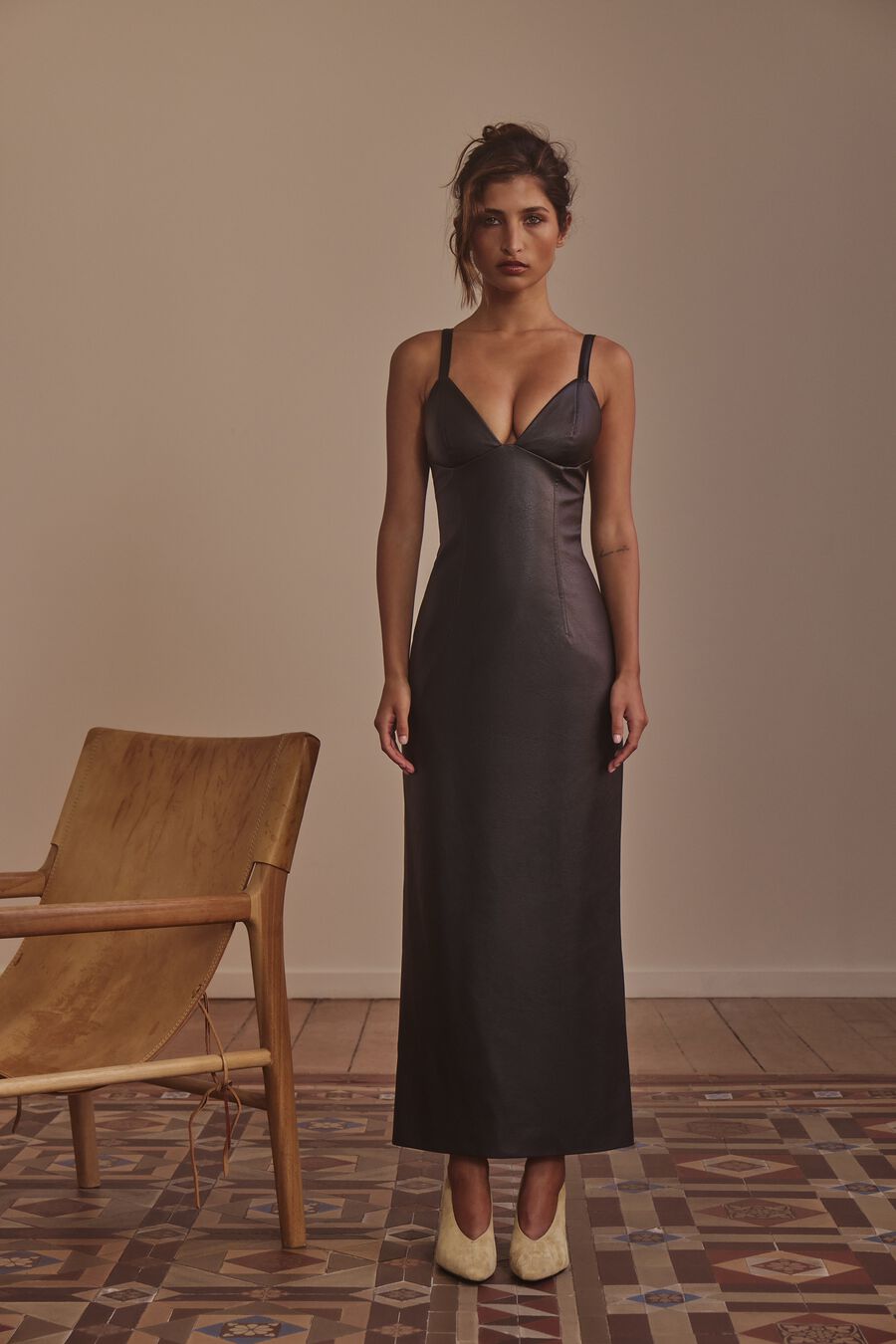 Estine Vegan Leather Dress