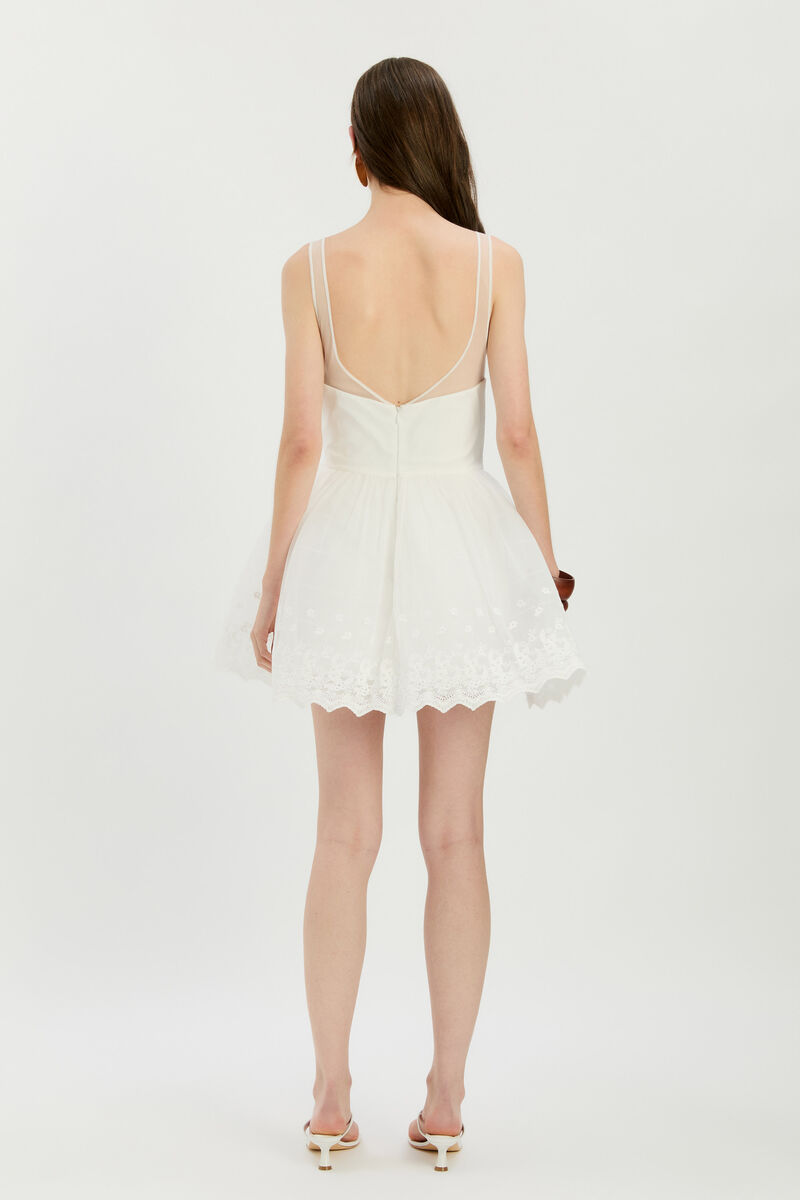 HILDA HOOP MINI DRESS in colour Ivory
