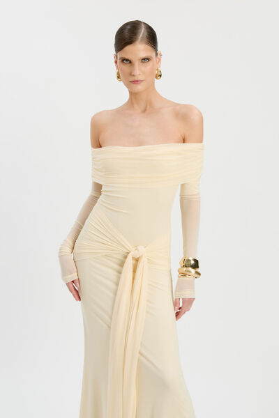 Selina Tie Front Mesh Dress