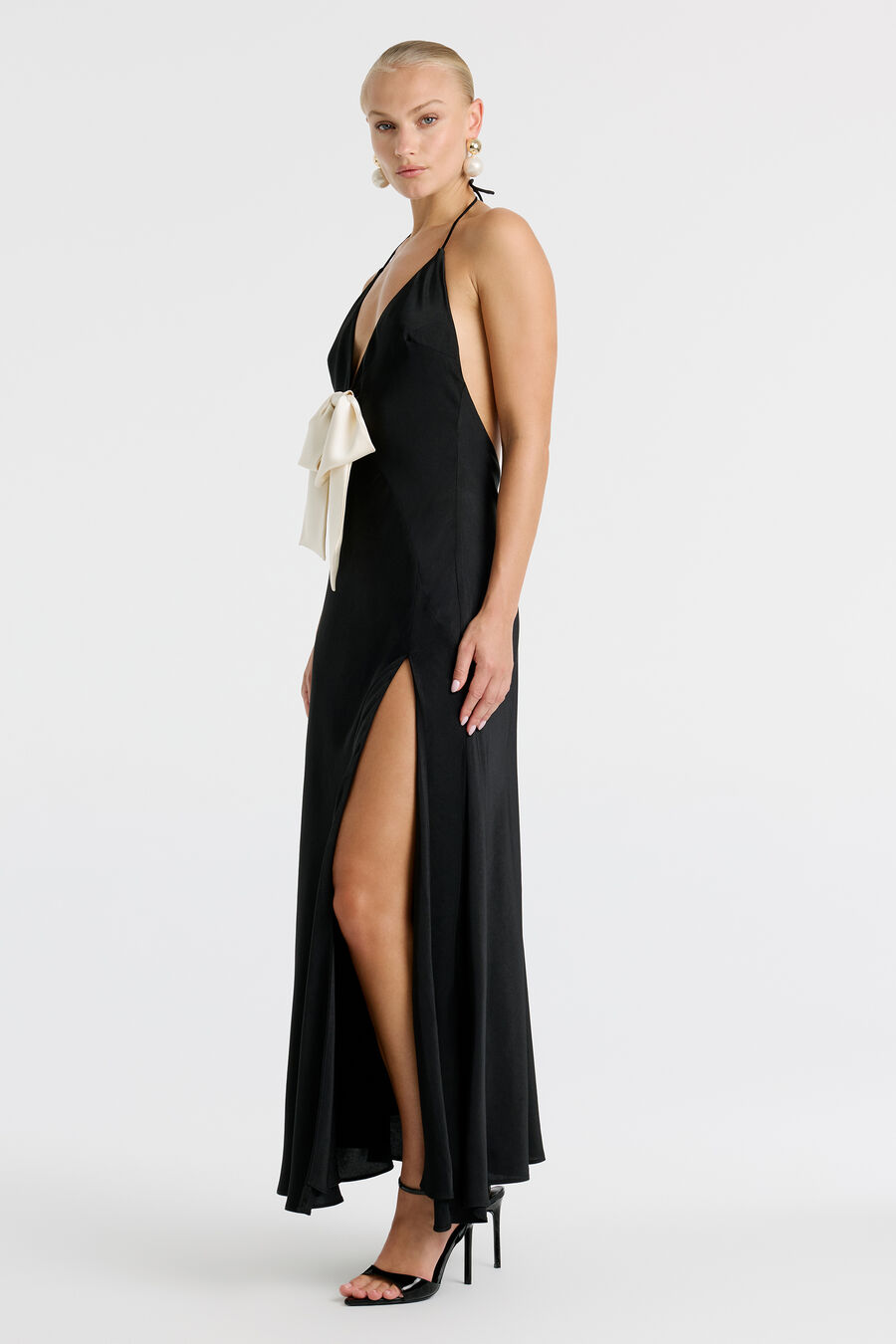 Lavina Bow Halter Dress