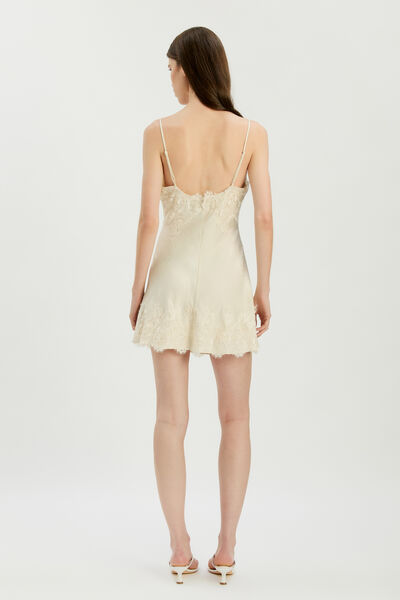 Alerie Lace Satin Mini Dress