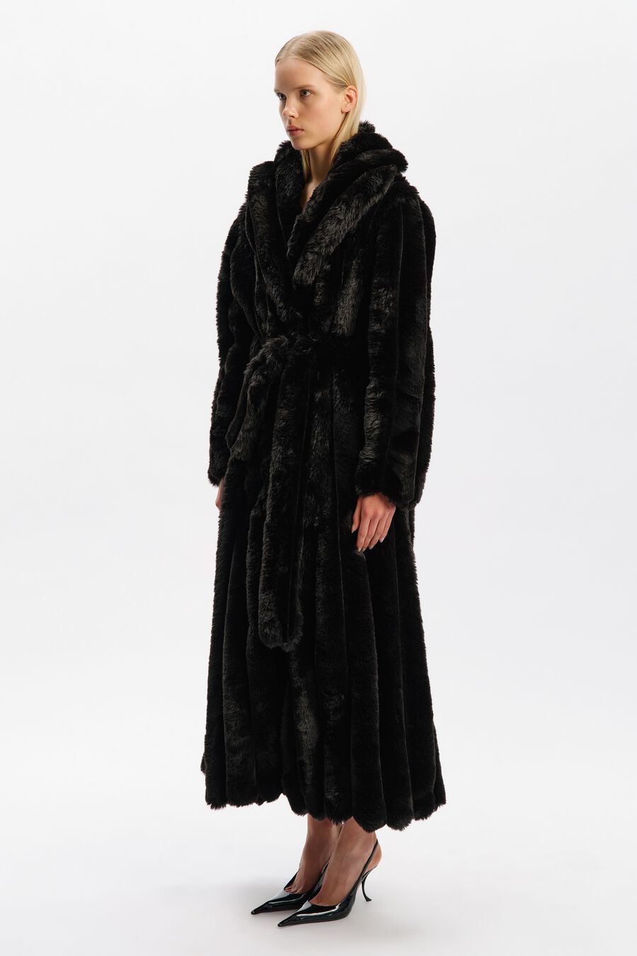 Marta Faux Fur Longline Coat