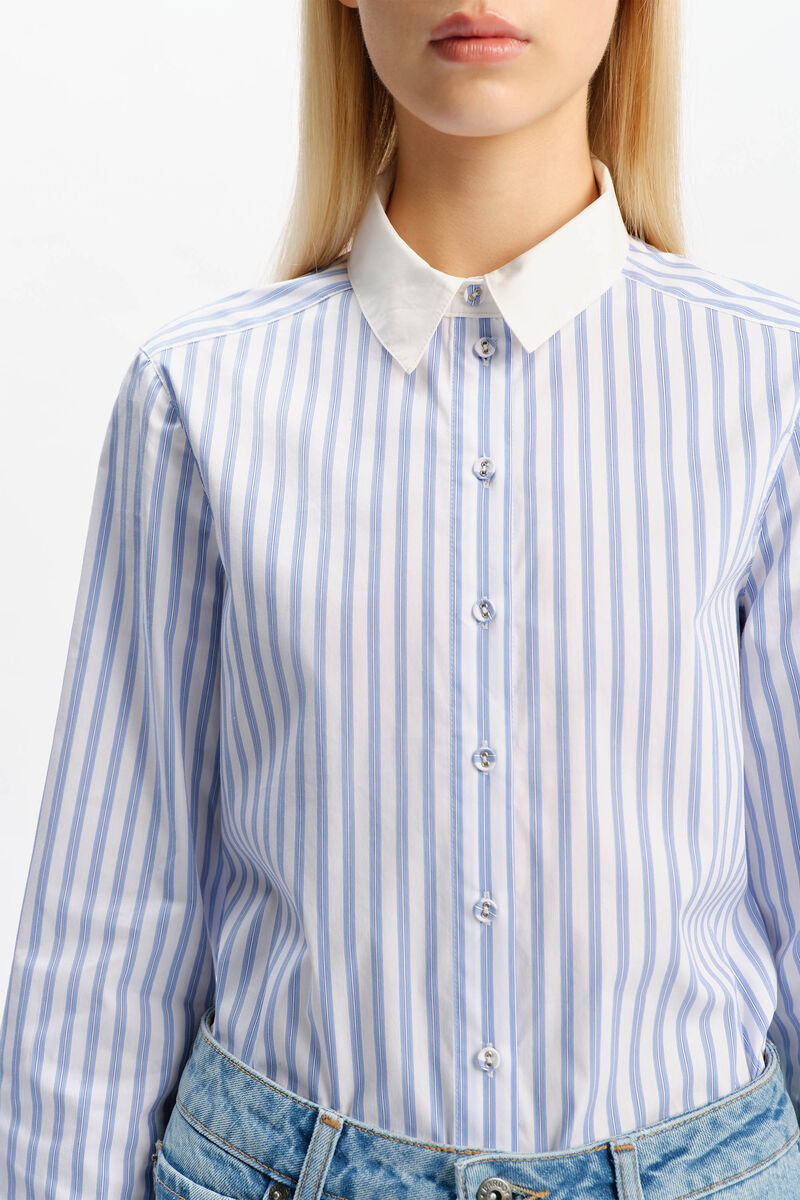 SOLIEA STRIPED SHIRT in colour BLUE/WHTE