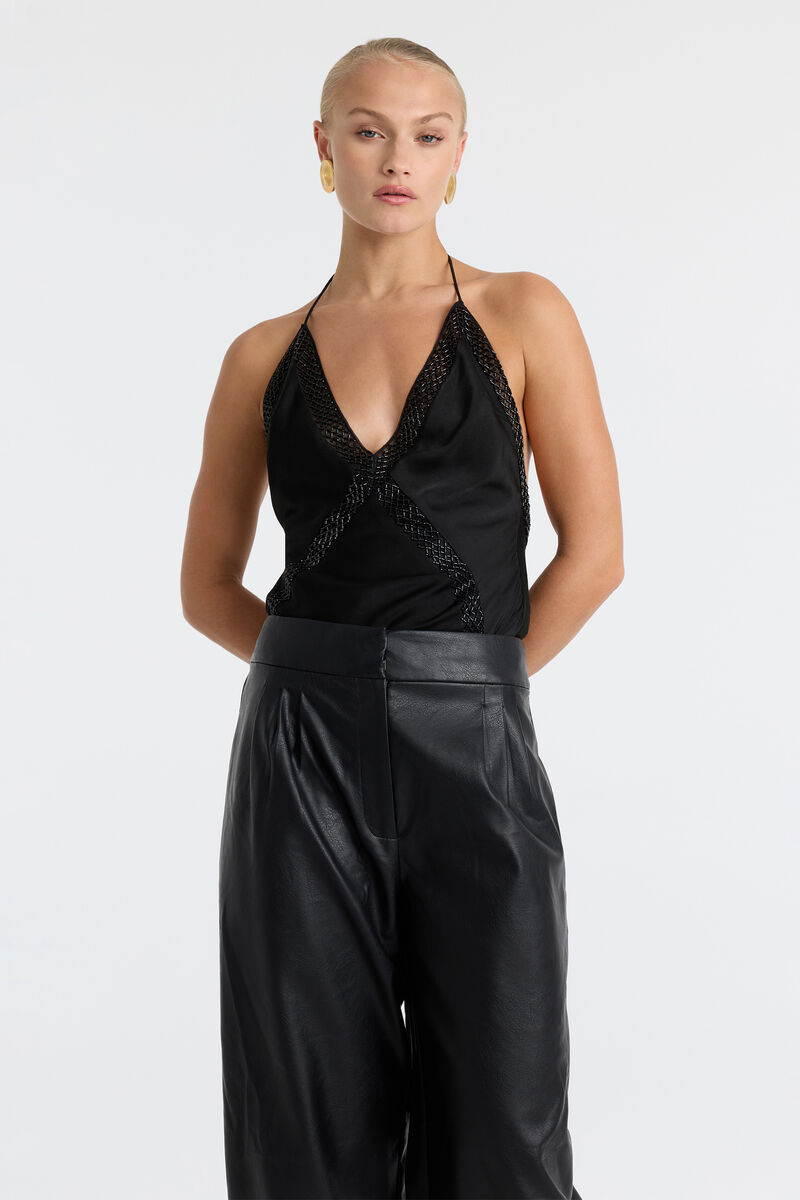 OLENA TRIM CAMISOLE in colour Black