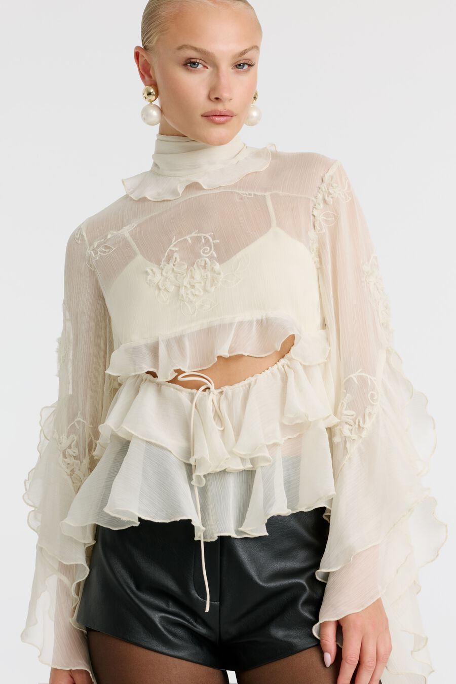 Anyssa Ruffle Blouse