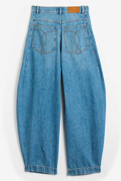 030 High Rise Barrel Leg Jean