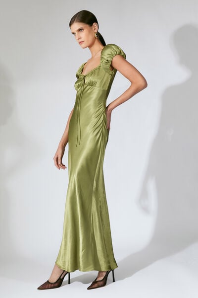 Stasia Satin Maxi Slip Dress