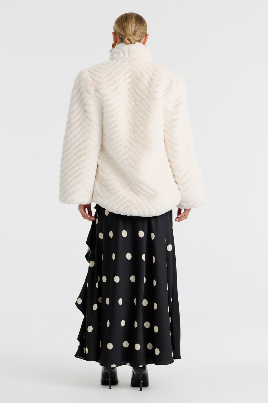 Renalda A-Line Faux Fur Coat
