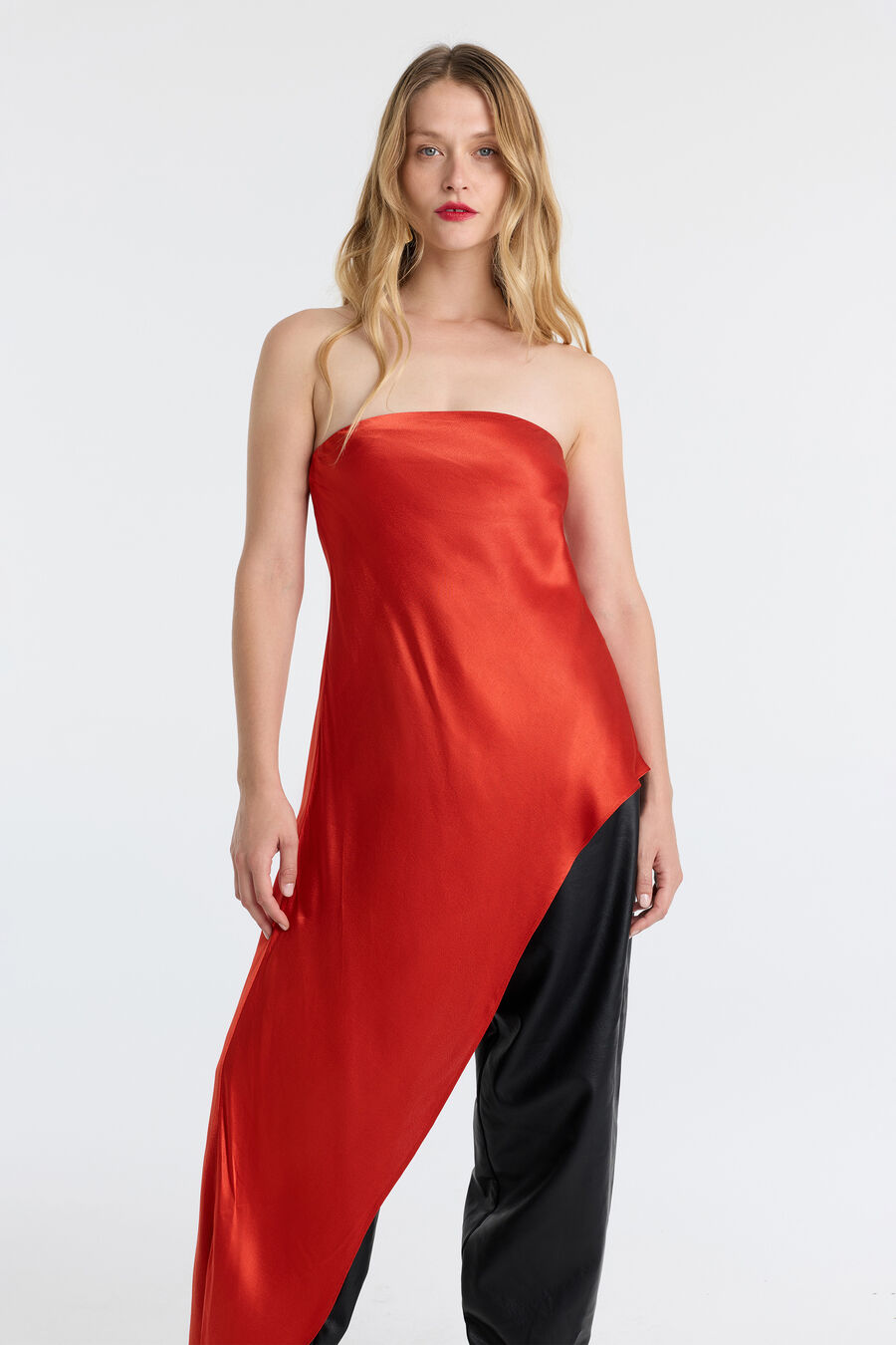 Alita Strapless Satin Tunic