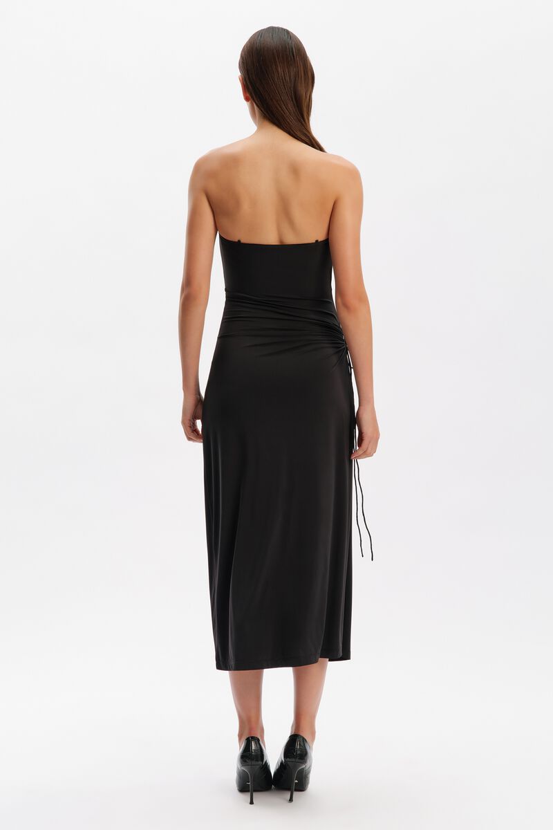 ALBERTA MIDI DRESS in colour Black