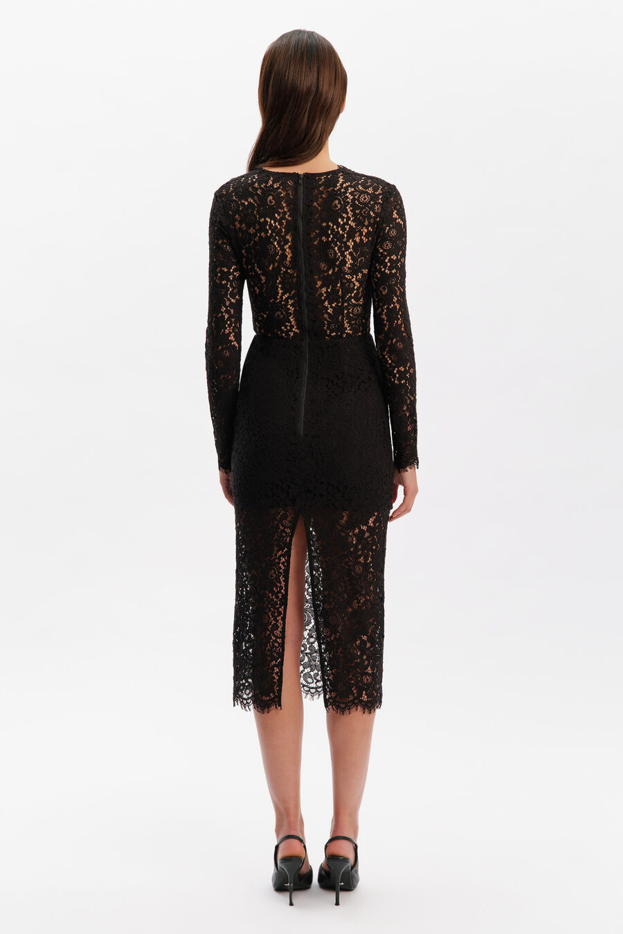 CLARISSA CORSET MIDI DRESS in colour Black