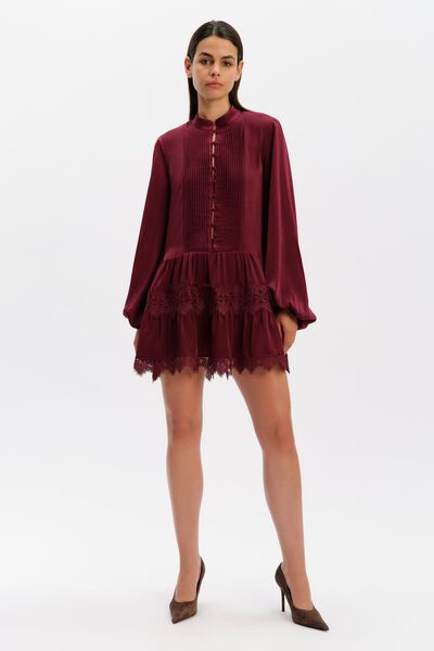 Antonia Lace Trim Mini Dress