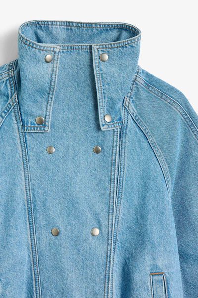030 Denim Funnel Neck Jacket