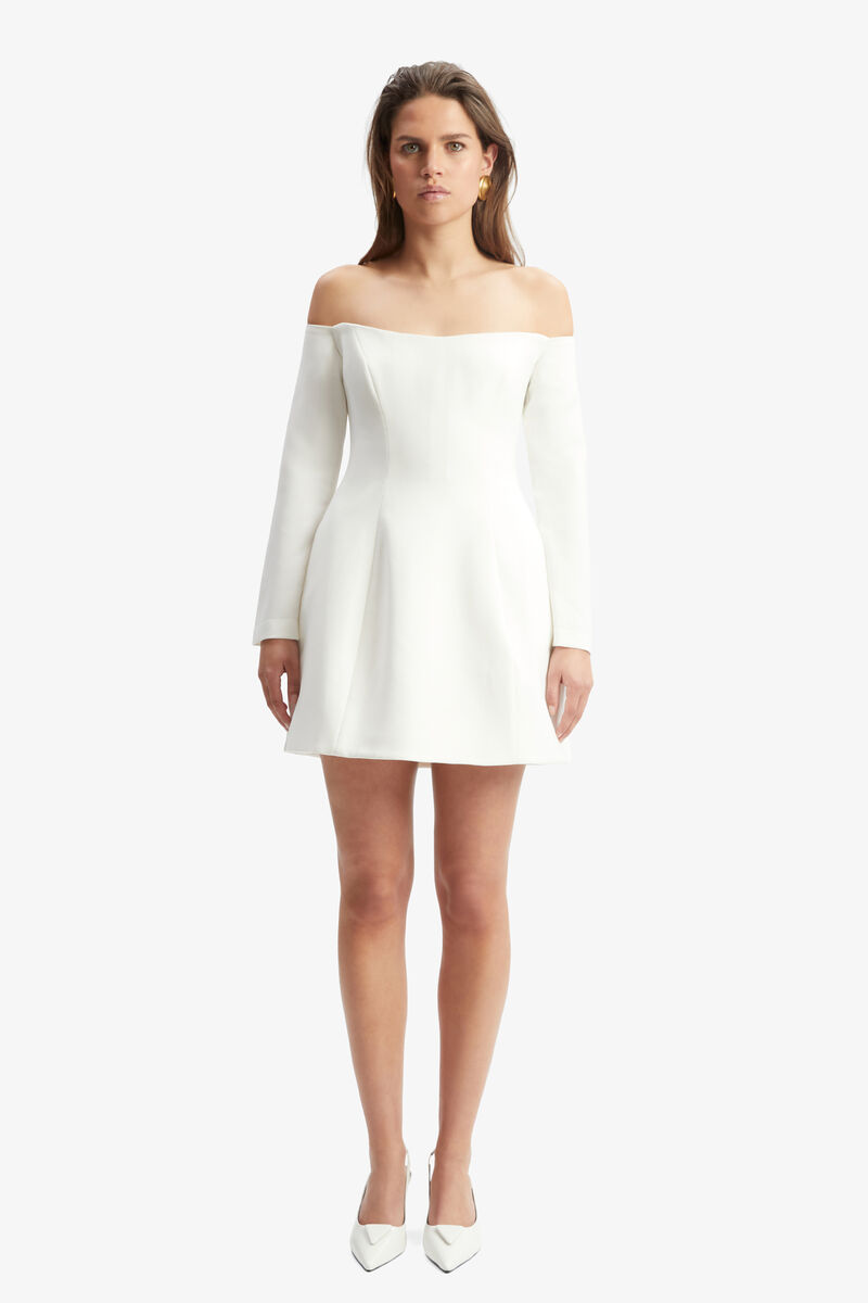 NADENE HOURGLASS MINI DRESS in colour ORCHID WHT