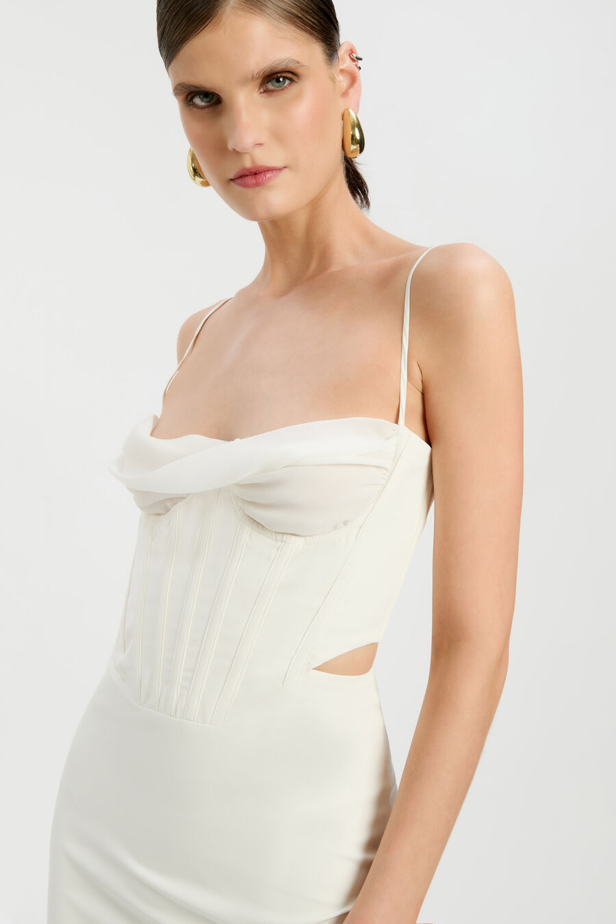 MARTINI MIDI DRESS in colour Ivory