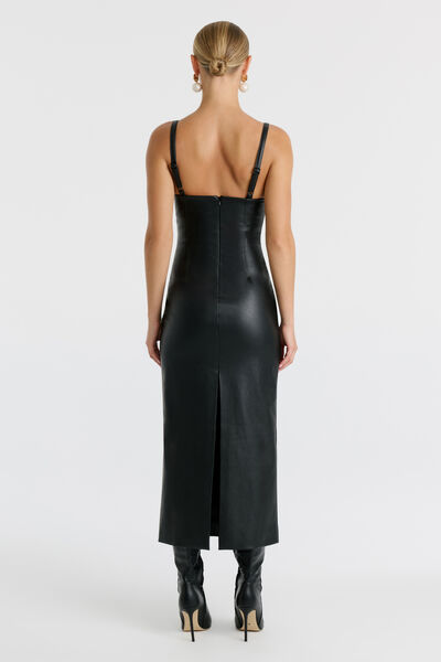 Estine Vegan Leather Dress