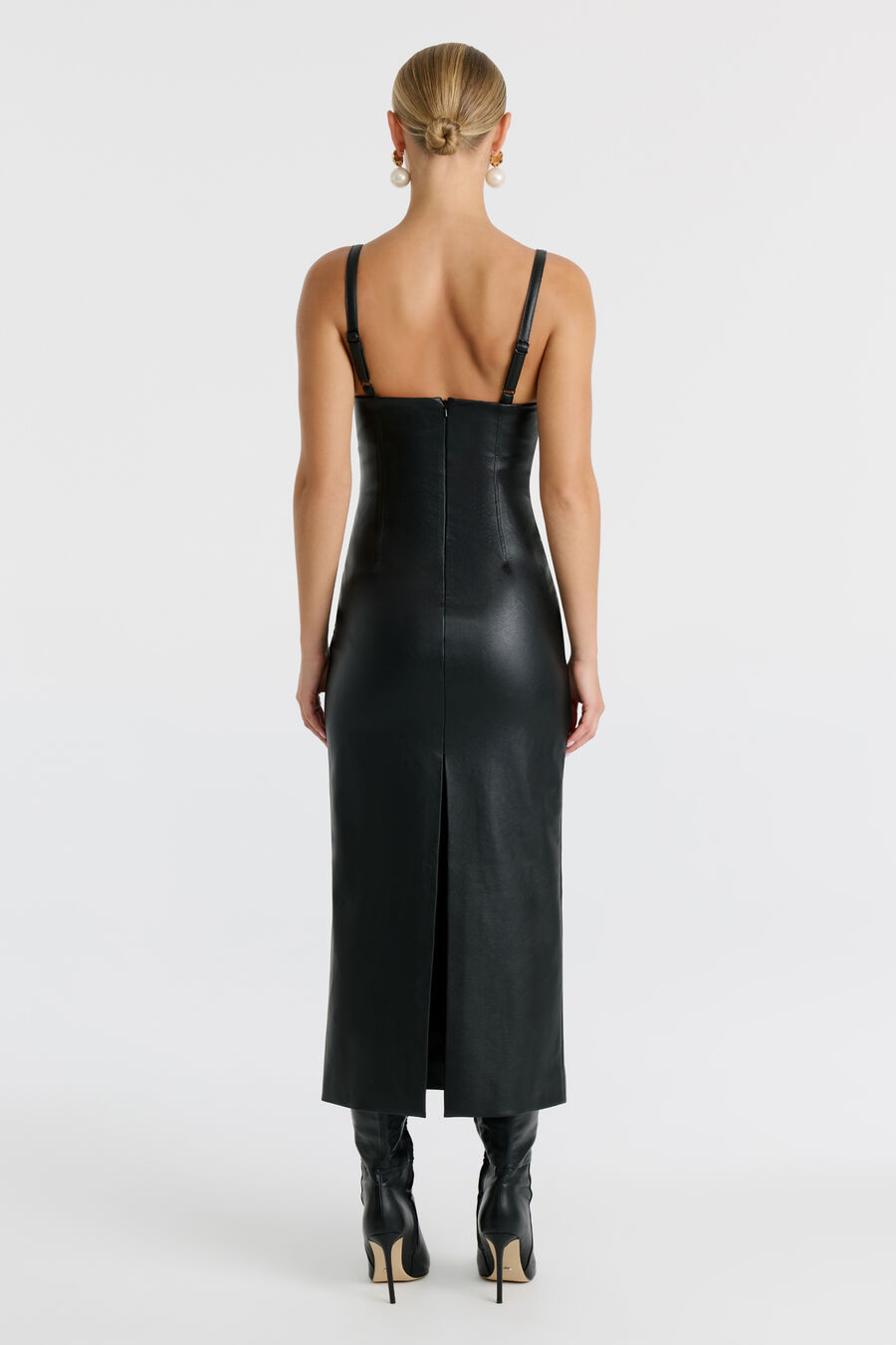 Estine Vegan Leather Dress