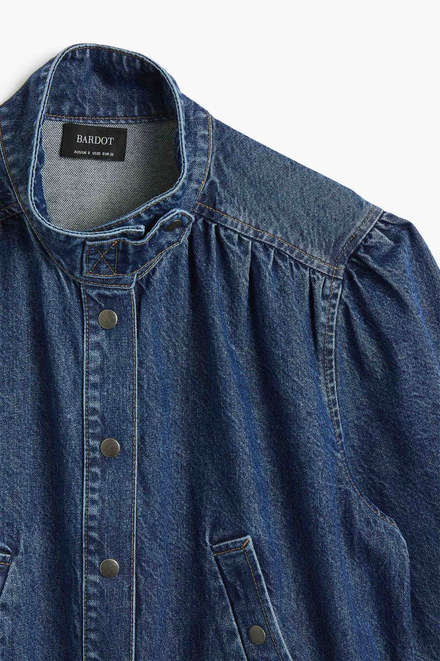 030 DENIM OVERSIZED MINI DRESS in colour DARK BLUE
