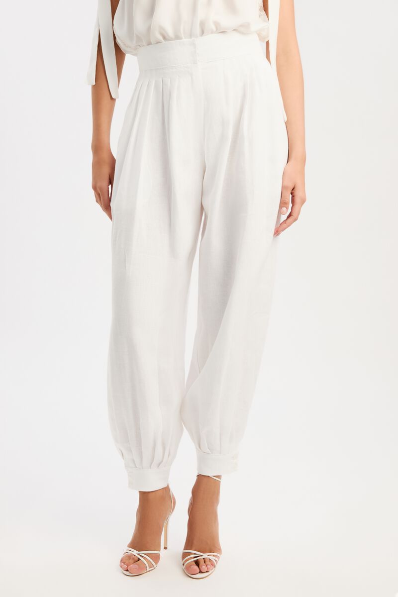 RENEA BALLOON PANT in colour Ivory