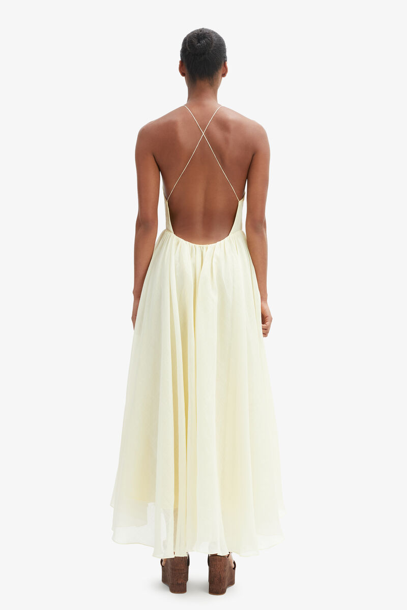 ARLETHA HALTER MAXI DRESS in colour CANARY YLW