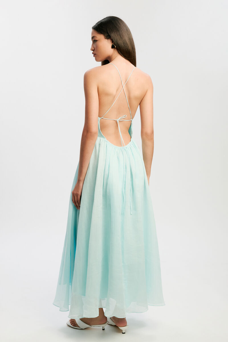 ARLETHA HALTER MAXI DRESS in colour Soft Blue