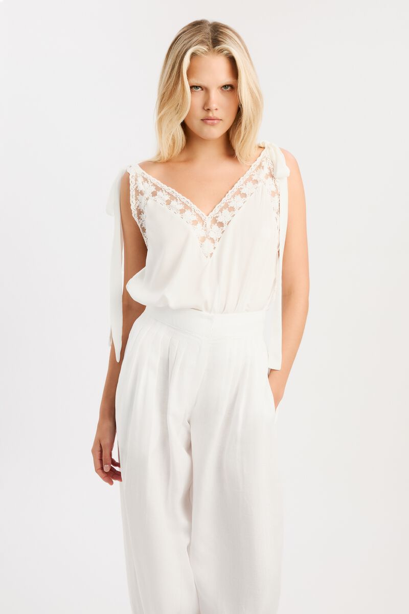 RENEA BALLOON PANT in colour Ivory