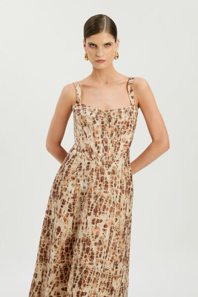 Lilah Corset Midi Dress