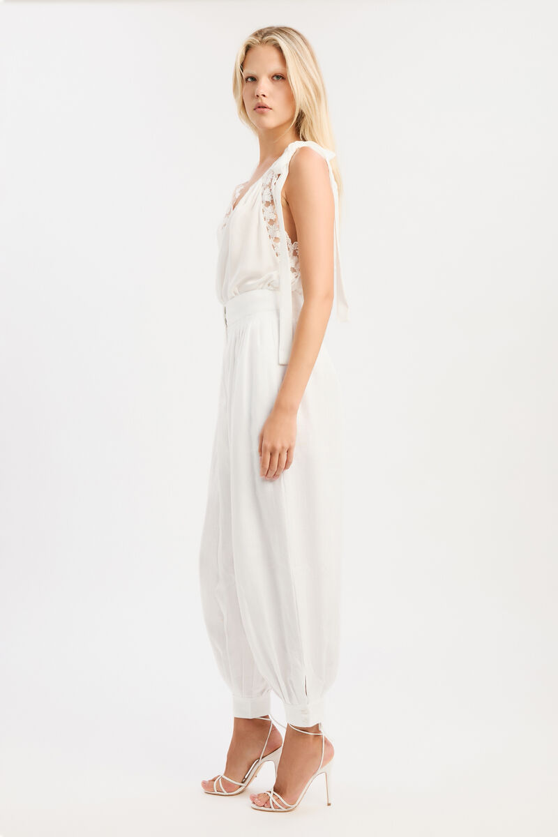 AUBREY TIE STRAP CAMI in colour Orchid White