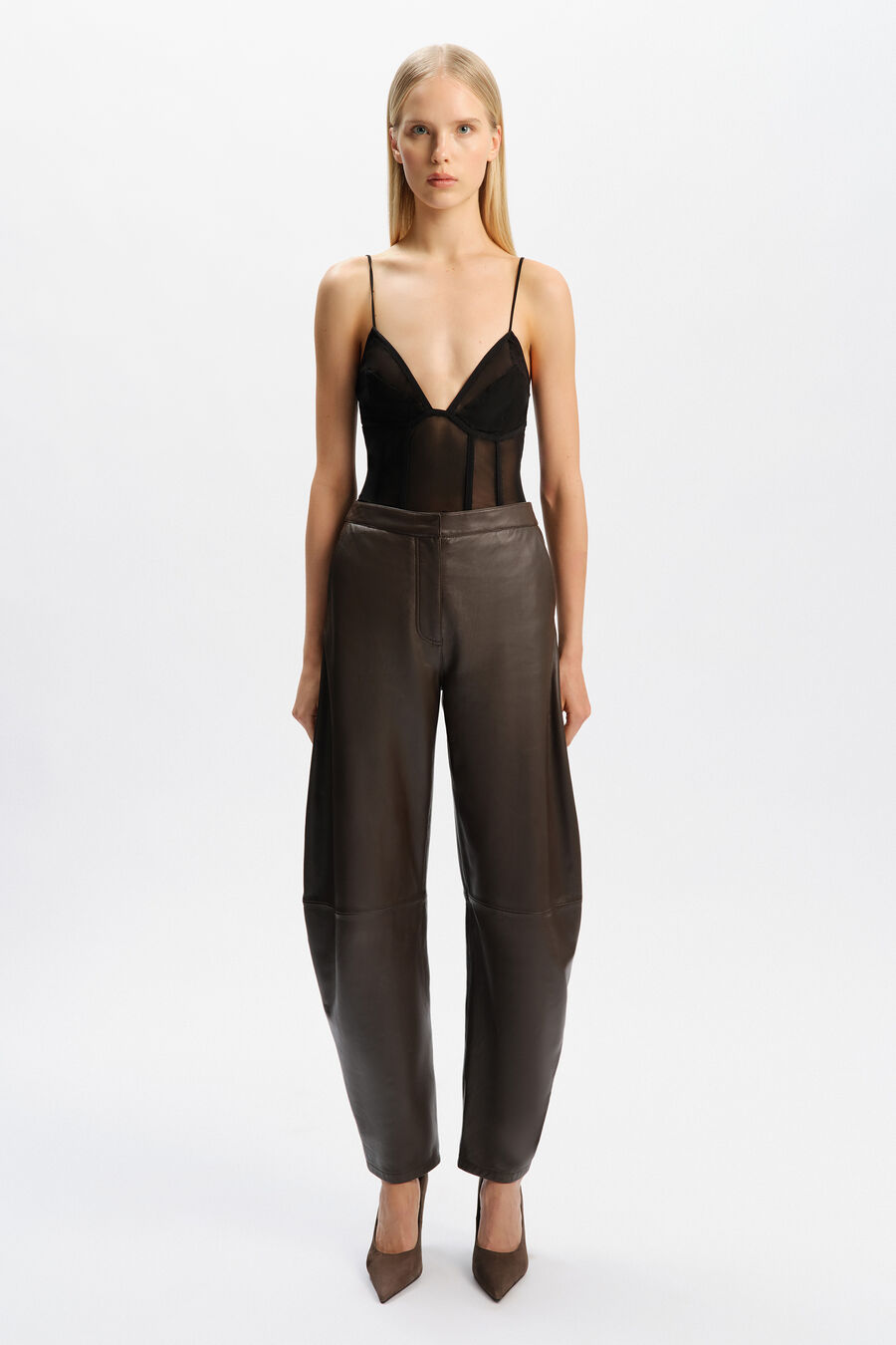 Ryan Leather Barrel Pant