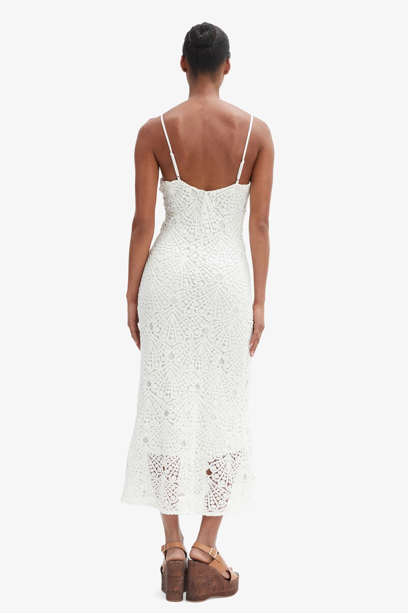 ADONI CROCHET MIDI DRESS in colour ORCHID WHT