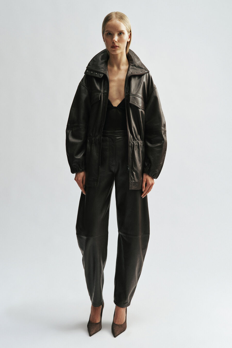 Ryan Leather Barrel Pant