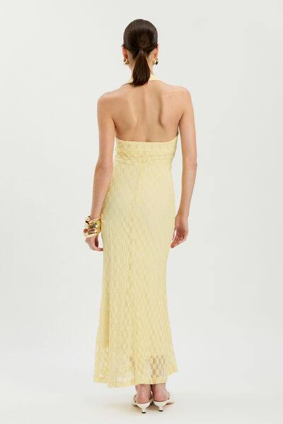 Mariko Halter Neck Midi Dress