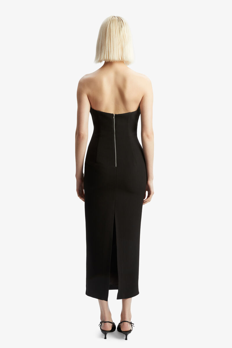 ROSALYN MIDI DRESS in colour BLACK