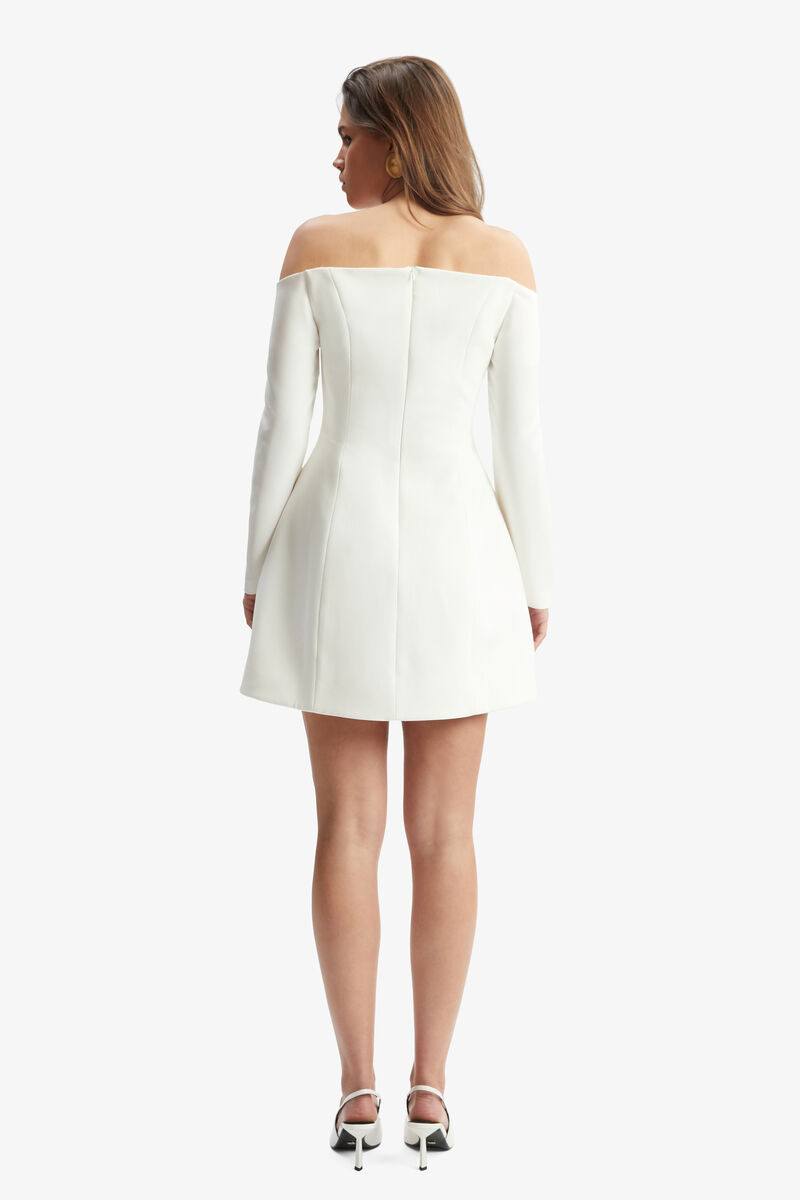 NADENE HOURGLASS MINI DRESS in colour ORCHID WHT