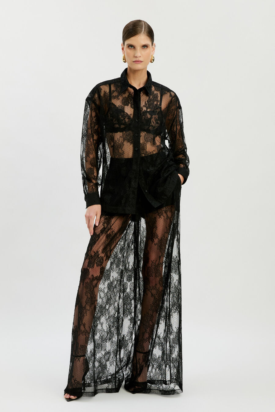 Hildie Wide Leg Lace Pant