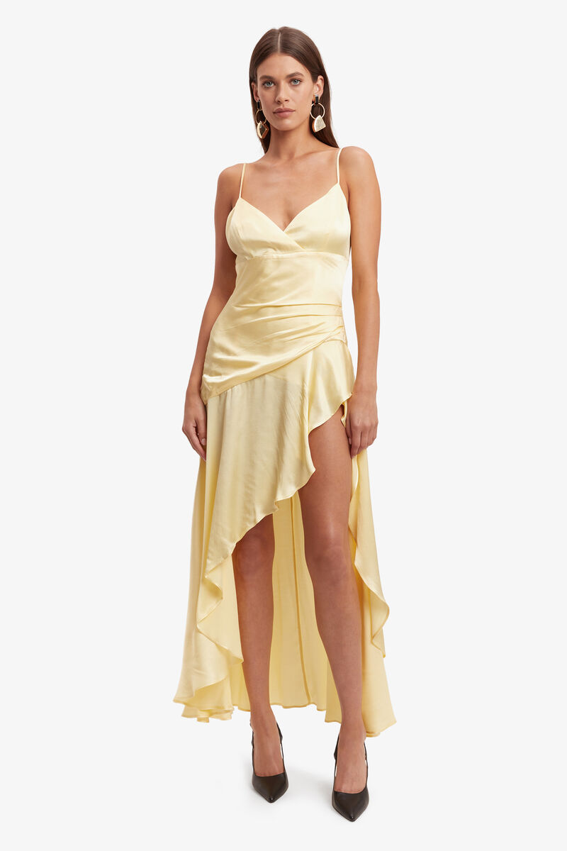 SORELLA MIDI DRESS in colour CANARY YLW