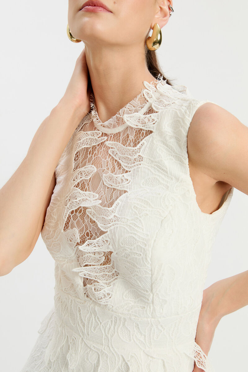 SILAS HOURGLASS MINI DRESS in colour Orchid White