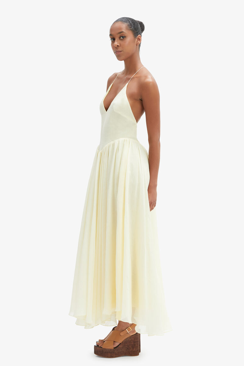 ARLETHA HALTER MAXI DRESS in colour CANARY YLW
