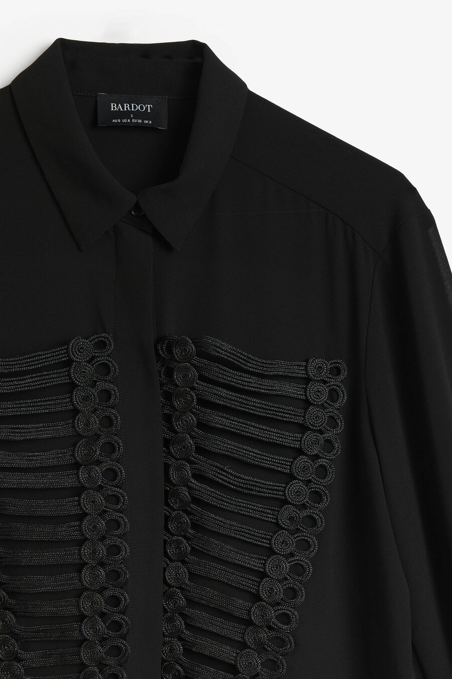 Evita Trim Detail Sheer Shirt